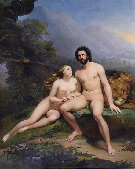 Adam And Eve by Claude-Marie Dubufe, 1827